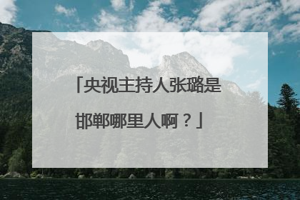 央视主持人张璐是邯郸哪里人啊？
