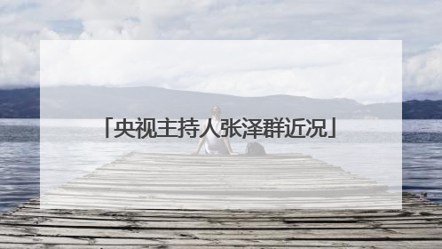 央视主持人张泽群近况