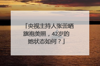 央视主持人张蕾晒旗袍美照，42岁的她状态如何？