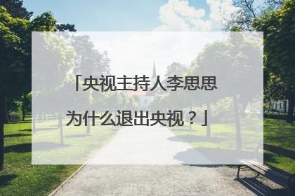 央视主持人李思思为什么退出央视？