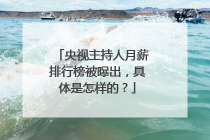央视主持人月薪排行榜被曝出，具体是怎样的？