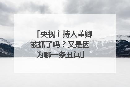 央视主持人董卿被抓了吗？又是因为哪一条丑闻