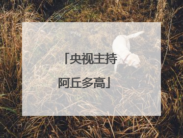 央视主持阿丘多高