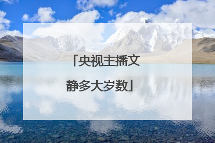 央视主播文静多大岁数