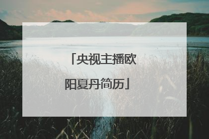 央视主播欧阳夏丹简历