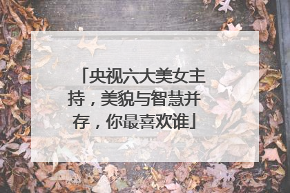 央视六大美女主持,美貌与智慧并存,你最喜欢谁