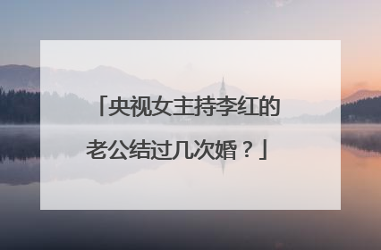 央视女主持李红的老公结过几次婚?