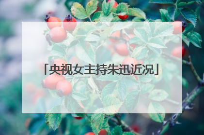 央视女主持朱迅近况