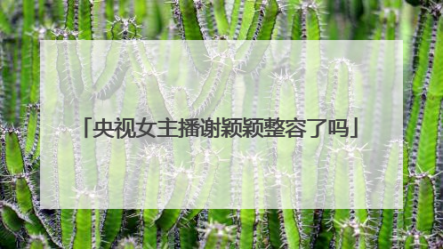 央视女主播谢颖颖整容了吗