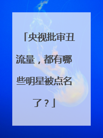 央视批审丑流量，都有哪些明星被点名了？