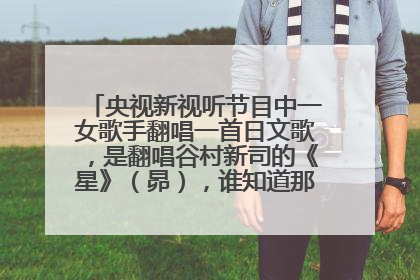 央视新视听节目中一女歌手翻唱一首日文歌，是翻唱谷村新司的《星》（昴），谁知道那个女歌手的名字呢