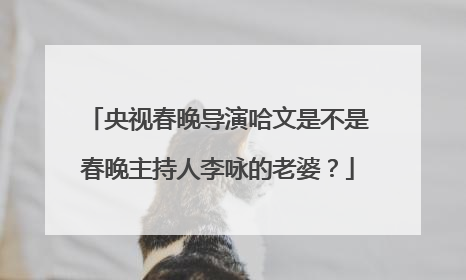央视春晚导演哈文是不是春晚主持人李咏的老婆？