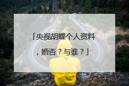 央视胡蝶个人资料，婚否？与谁？