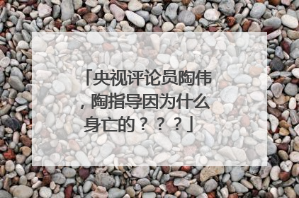 央视评论员陶伟，陶指导因为什么身亡的？？？