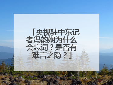 央视驻中东记者冯韵娴为什么会忘词?是否有难言之隐?