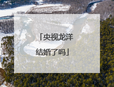 央视龙洋结婚了吗