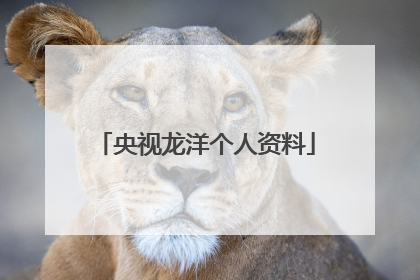 央视龙洋个人资料