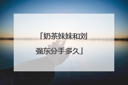 奶茶妹妹和刘强东分手多久