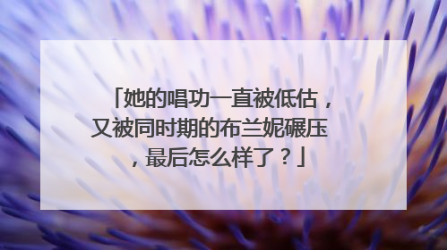 她的唱功一直被低估，又被同时期的布兰妮碾压，最后怎么样了？