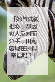 她与陆毅相恋,却因家人反对而分手,田海蓉现在过得幸福吗?