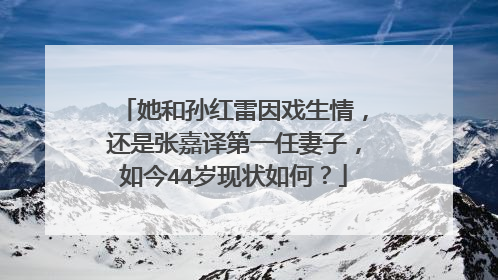 她和孙红雷因戏生情，还是张嘉译第一任妻子，如今44岁现状如何？