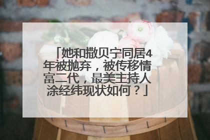 她和撒贝宁同居4年被抛弃，被传移情富二代，最美主持人涂经纬现状如何？