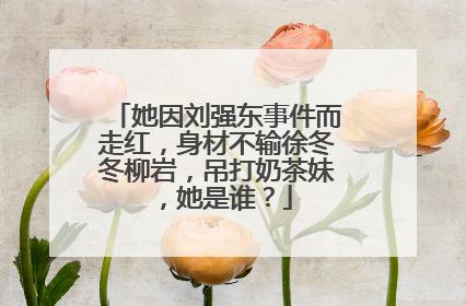 她因刘强东事件而走红,身材不输徐冬冬柳岩,吊打奶茶妹,她是谁?