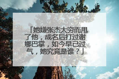 她嫌张杰太穷而甩了他，成名后打过谢娜巴掌，如今早已过气，她究竟是谁？