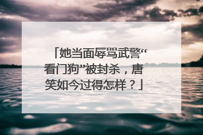 她当面辱骂武警“看门狗”被封杀，唐笑如今过得怎样？