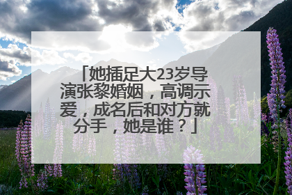 她插足大23岁导演张黎婚姻,高调示爱,成名后和对方就分手,她是谁?