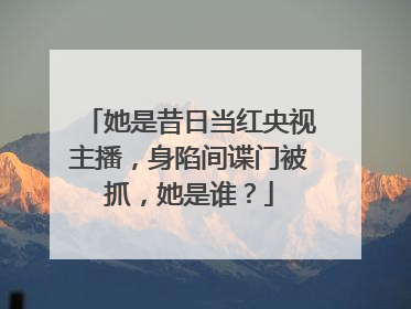 她是昔日当红央视主播,身陷间谍门被抓,她是谁?