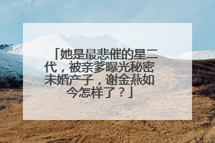 她是最悲催的星二代,被亲爹曝光秘密未婚产子,谢金燕如今怎样了?