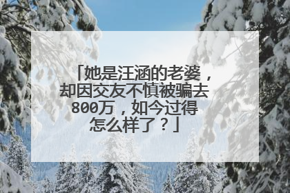 她是汪涵的老婆，却因交友不慎被骗去800万，如今过得怎么样了？