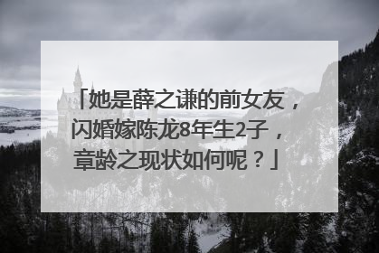 她是薛之谦的前女友，闪婚嫁陈龙8年生2子，章龄之现状如何呢？