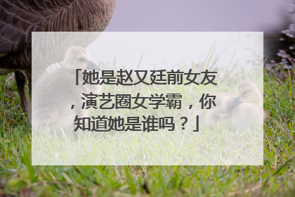 她是赵又廷前女友,演艺圈女学霸,你知道她是谁吗?