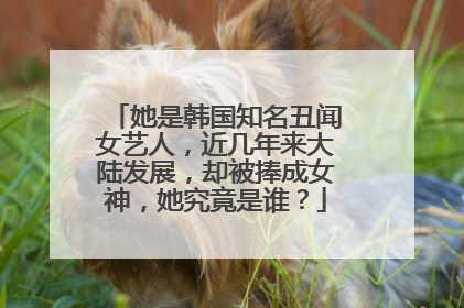 她是韩国知名丑闻女艺人，近几年来大陆发展，却被捧成女神，她究竟是谁？