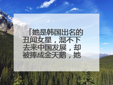 她是韩国出名的丑闻女星,混不下去来中国发展,却被捧成金天鹅,她是谁呢?