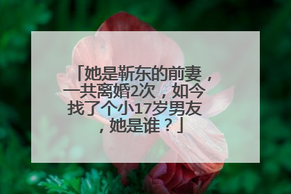 她是靳东的前妻，一共离婚2次，如今找了个小17岁男友，她是谁？