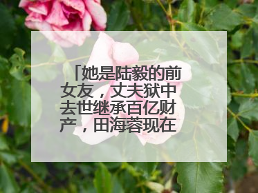 她是陆毅的前女友，丈夫狱中去世继承百亿财产，田海蓉现在过得怎样？