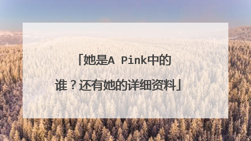 她是A Pink中的谁?还有她的详细资料
