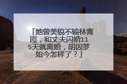 她曾美貌不输林青霞，和丈夫闪婚115天就离婚，胡因梦如今怎样了？