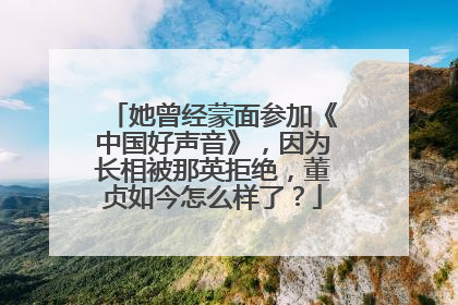 她曾经蒙面参加《中国好声音》，因为长相被那英拒绝，董贞如今怎么样了？
