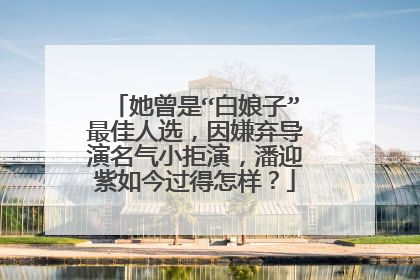 她曾是“白娘子”最佳人选，因嫌弃导演名气小拒演，潘迎紫如今过得怎样？