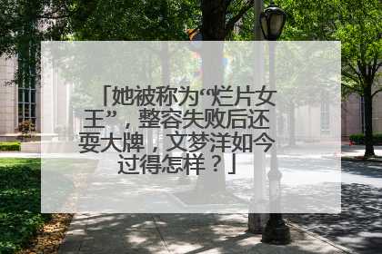 她被称为“烂片女王”，整容失败后还耍大牌，文梦洋如今过得怎样？