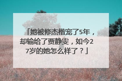她被修杰楷宠了5年,却输给了贾静雯,如今27岁的她怎么样了?