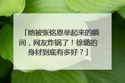 她被张铭恩举起来的瞬间,网友炸锅了!徐璐的身材到底有多好?