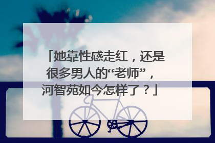 她靠性感走红，还是很多男人的“老师”，河智苑如今怎样了？