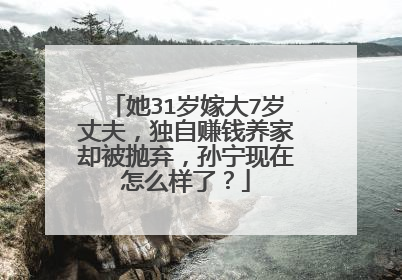 她31岁嫁大7岁丈夫，独自赚钱养家却被抛弃，孙宁现在怎么样了？