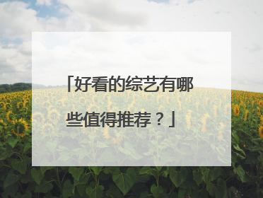 好看的综艺有哪些值得推荐?