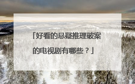 好看的悬疑推理破案的电视剧有哪些？